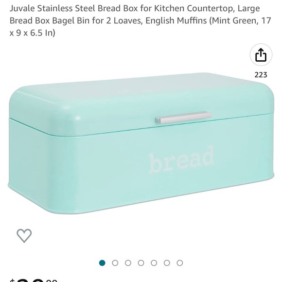 Juvale Stainless Steel Bread Box for Kitchen Countertop - Picture 1 of 7